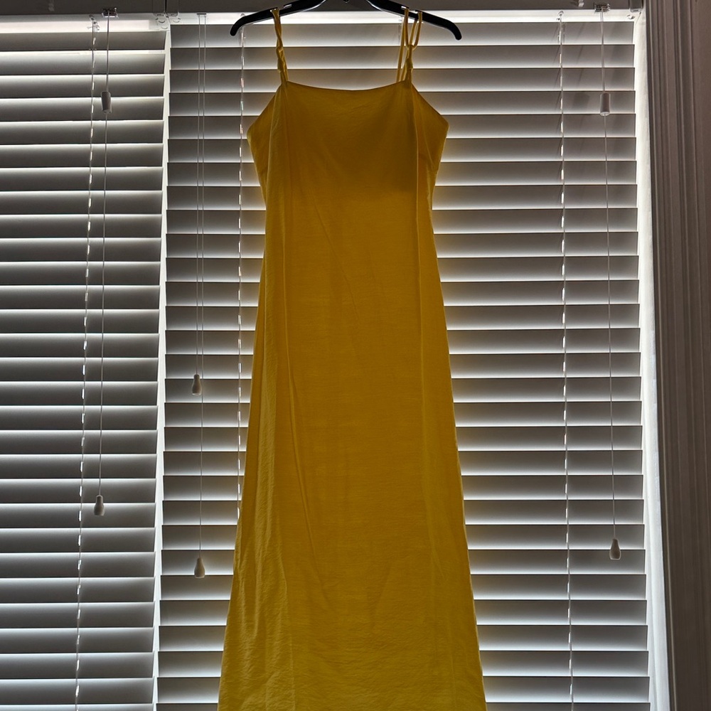 ANTONIO MELANI Yellow Midi Dress